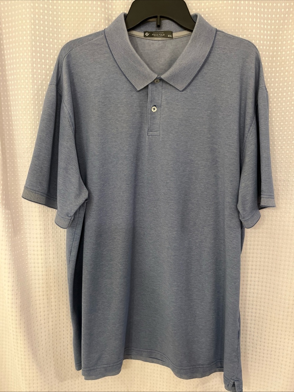 Members Only Heathered Blue Polo Shirt